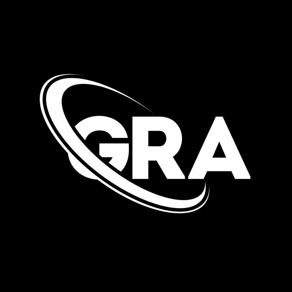 logo gra. gra lettre. création de logo de lettre gra. initiales logo gra liées avec un cercle et un logo monogramme majuscule. typographie gra pour la technologie, les affaires et la marque immobilière. vecteur