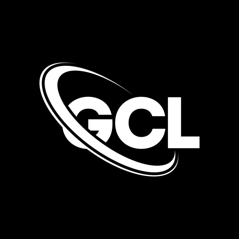 logo gcl. lettre gcl. création de logo de lettre gcl. initiales logo gcl liées avec un cercle et un logo monogramme majuscule. typographie gcl pour la technologie, les affaires et la marque immobilière. vecteur