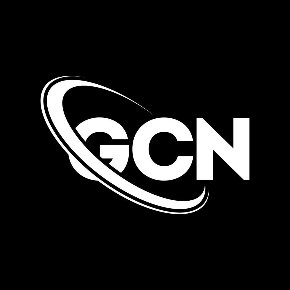 logo gcn. lettre gcn. création de logo de lettre gcn. initiales logo gcn liées avec un cercle et un logo monogramme majuscule. typographie gcn pour la technologie, les affaires et la marque immobilière. vecteur