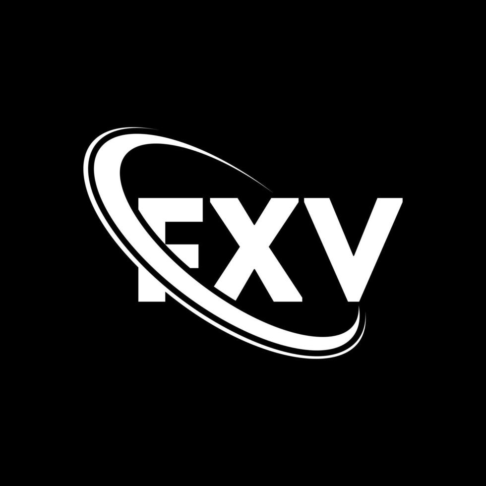 logo fxv. lettre fxv. création de logo de lettre fxv. initiales fxv logo lié avec cercle et logo monogramme majuscule. typographie fxv pour la technologie, les affaires et la marque immobilière. vecteur