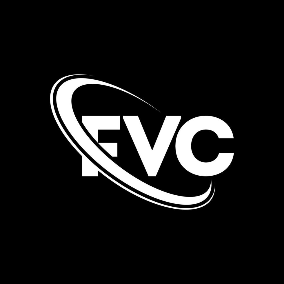 logo fvc. lettre fvc. création de logo de lettre fvc. initiales logo fvc liées avec un cercle et un logo monogramme majuscule. typographie fvc pour la technologie, les affaires et la marque immobilière. vecteur