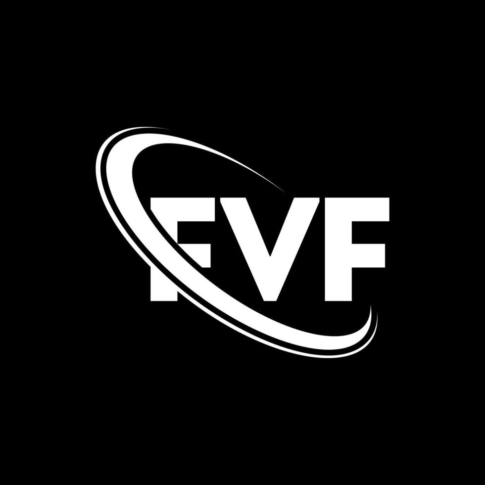 logo fvf. lettre fvf. création de logo de lettre fvf. initiales logo fvf liées avec un cercle et un logo monogramme majuscule. typographie fvf pour la technologie, les affaires et la marque immobilière. vecteur