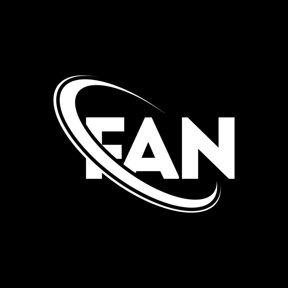 logo des fans. lettre de fan. création de logo de lettre de fan. initiales du logo de l'éventail liées au cercle et au logo monogramme en majuscule. typographie de fan pour la technologie, les affaires et la marque immobilière. vecteur