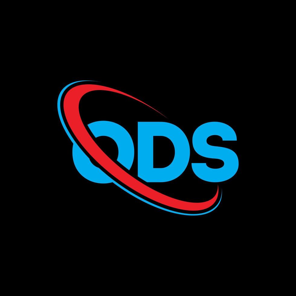 logo ods. lettre ods. création de logo de lettre ods. initiales logo ods liées avec un cercle et un logo monogramme majuscule. typographie ods pour la technologie, les affaires et la marque immobilière. vecteur