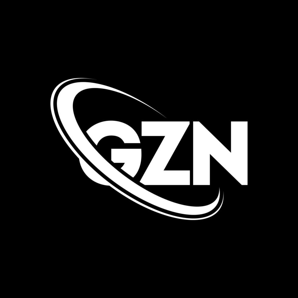 logo gzn. lettre gzn. création de logo de lettre gzn. initiales logo gzn liées avec un cercle et un logo monogramme majuscule. typographie gzn pour la technologie, les affaires et la marque immobilière. vecteur