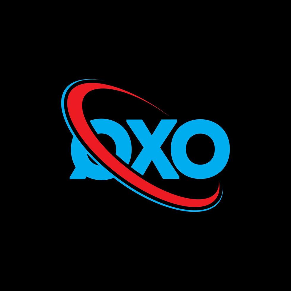 logo qxo. qxo lettre. création de logo de lettre qxo. initiales logo qxo liées avec un cercle et un logo monogramme majuscule. typographie qxo pour la marque technologique, commerciale et immobilière. vecteur