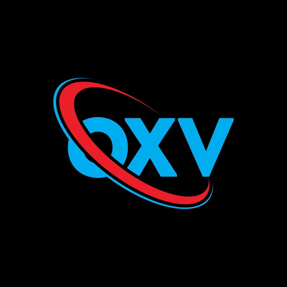 logo oxv. lettre oxv. création de logo de lettre oxv. initiales logo oxv liées avec un cercle et un logo monogramme majuscule. typographie oxv pour la technologie, les affaires et la marque immobilière. vecteur