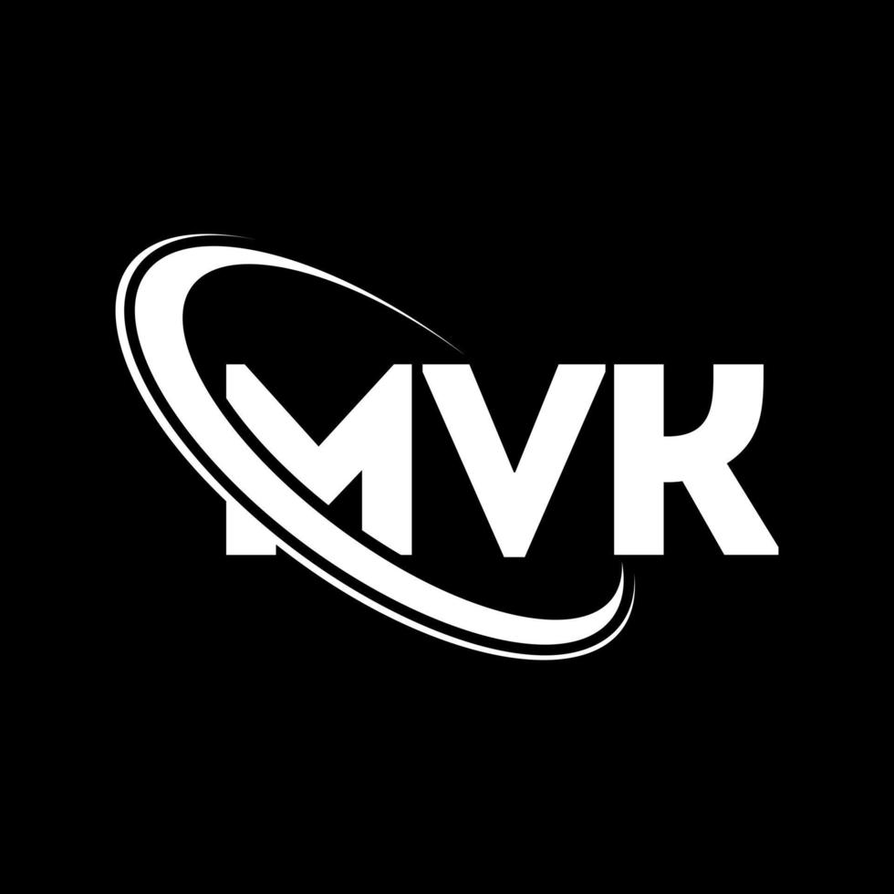 logo mvk. lettre mvk. création de logo de lettre mvk. initiales logo mvk liées avec un cercle et un logo monogramme majuscule. typographie mvk pour la technologie, les affaires et la marque immobilière. vecteur