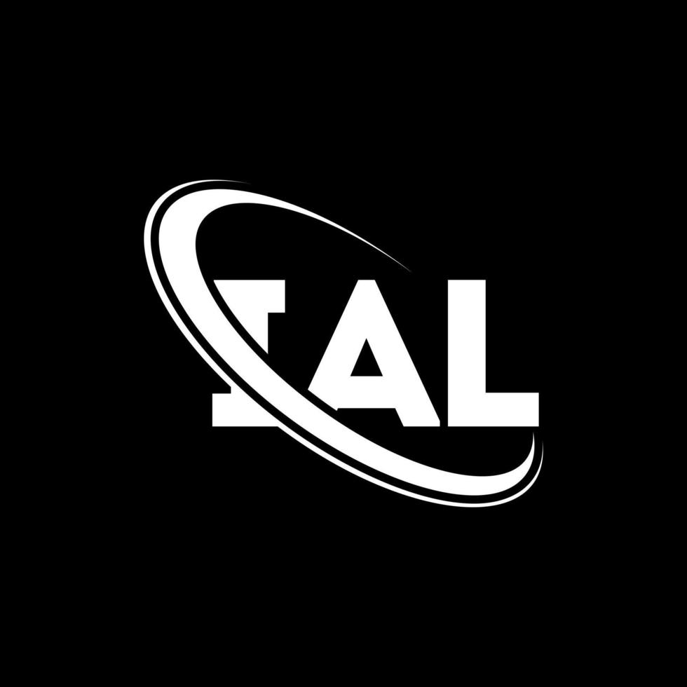 logo ial. lettre iale. création de logo de lettre ial. initiales logo ial liées avec un cercle et un logo monogramme majuscule. typographie ial pour la technologie, les affaires et la marque immobilière. vecteur