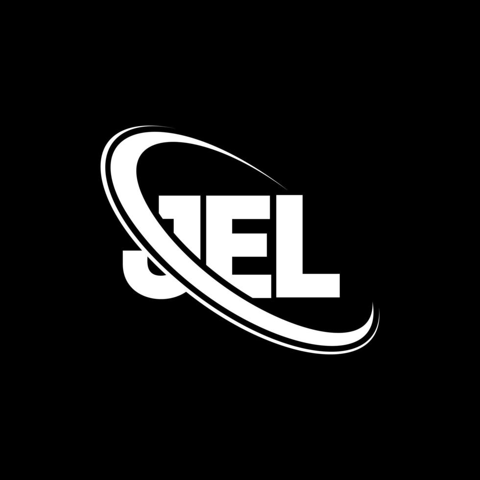 logo gel. lettre de jel. création de logo de lettre de jel. initiales logo jel liées avec un cercle et un logo monogramme majuscule. typographie jel pour la technologie, les affaires et la marque immobilière. vecteur