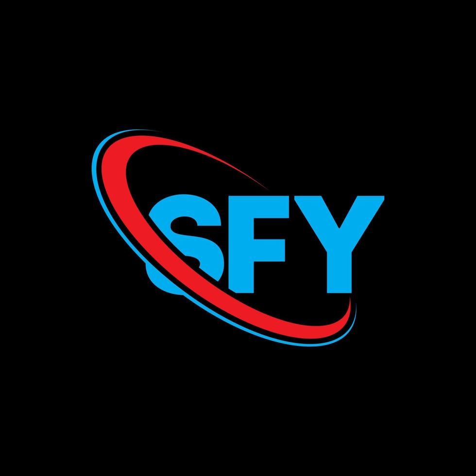 logo sfy. lettre sfy. création de logo de lettre sfy. initiales logo sfy liées avec un cercle et un logo monogramme majuscule. typographie sfy pour la technologie, les affaires et la marque immobilière. vecteur