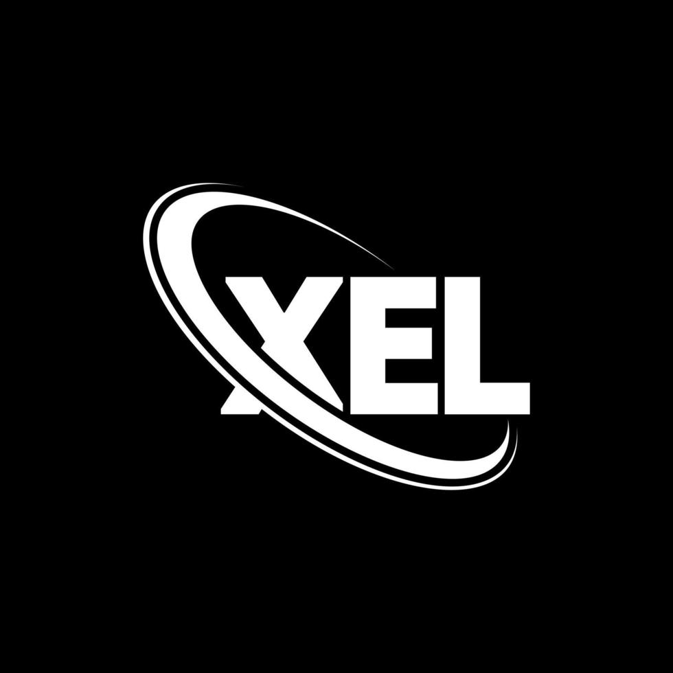 logo xel. lettre xel. création de logo de lettre xel. initiales logo xel liées avec un cercle et un logo monogramme majuscule. typographie xel pour la technologie, les affaires et la marque immobilière. vecteur