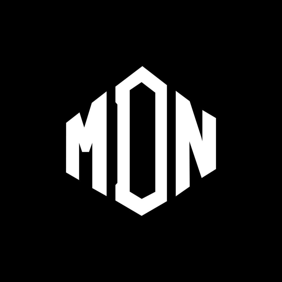 création de logo de lettre mdn avec forme de polygone. création de logo en forme de polygone et de cube mdn. modèle de logo vectoriel mdn hexagone couleurs blanches et noires. monogramme mdn, logo d'entreprise et immobilier.