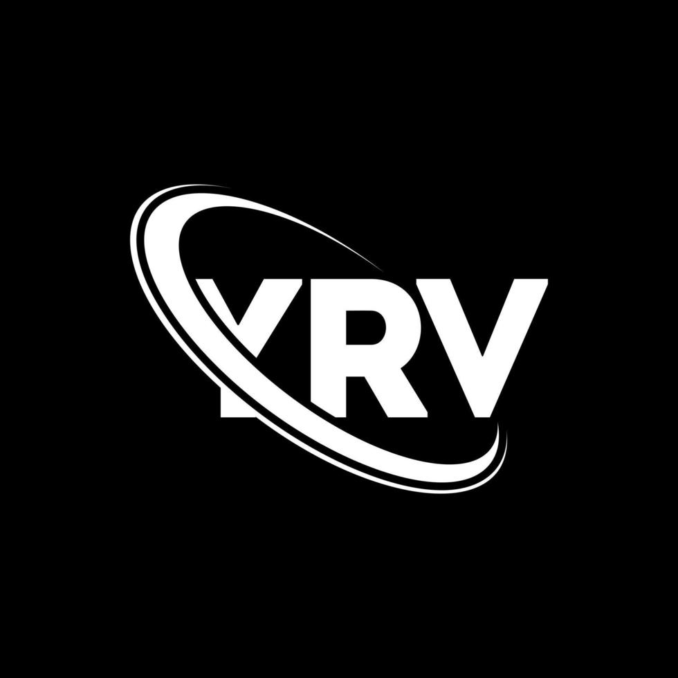 logo yrv. lettre d'Yrv. création de logo de lettre yrv. initiales logo yrv liées avec un cercle et un logo monogramme majuscule. typographie yrv pour la marque technologique, commerciale et immobilière. vecteur