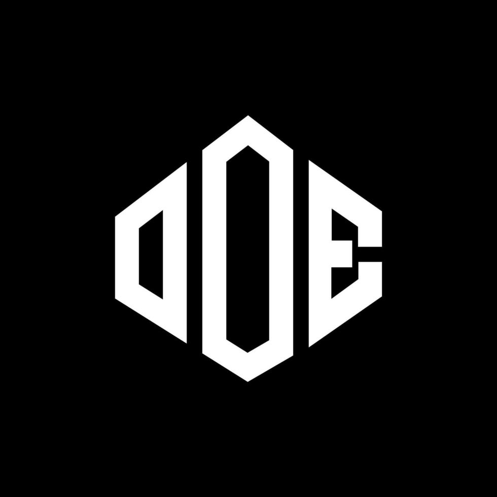 création de logo de lettre ooe avec forme de polygone. ooe création de logo en forme de polygone et de cube. modèle de logo vectoriel ooe hexagone couleurs blanches et noires. monogramme ooe, logo d'entreprise et immobilier.