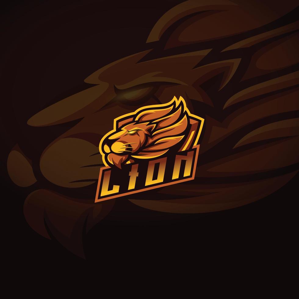 meilleure conception de logo de mascotte de lion bonne utilisation pour l'insigne d'emblème d'identité de symbole et plus. vecteur