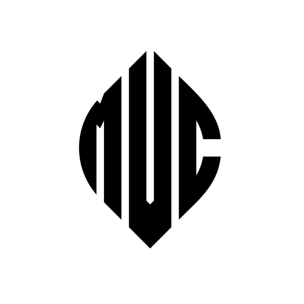 création de logo de lettre de cercle mvc avec forme de cercle et d'ellipse. lettres d'ellipse mvc avec style typographique. les trois initiales forment un logo circulaire. mvc cercle emblème abstrait monogramme lettre marque vecteur. vecteur