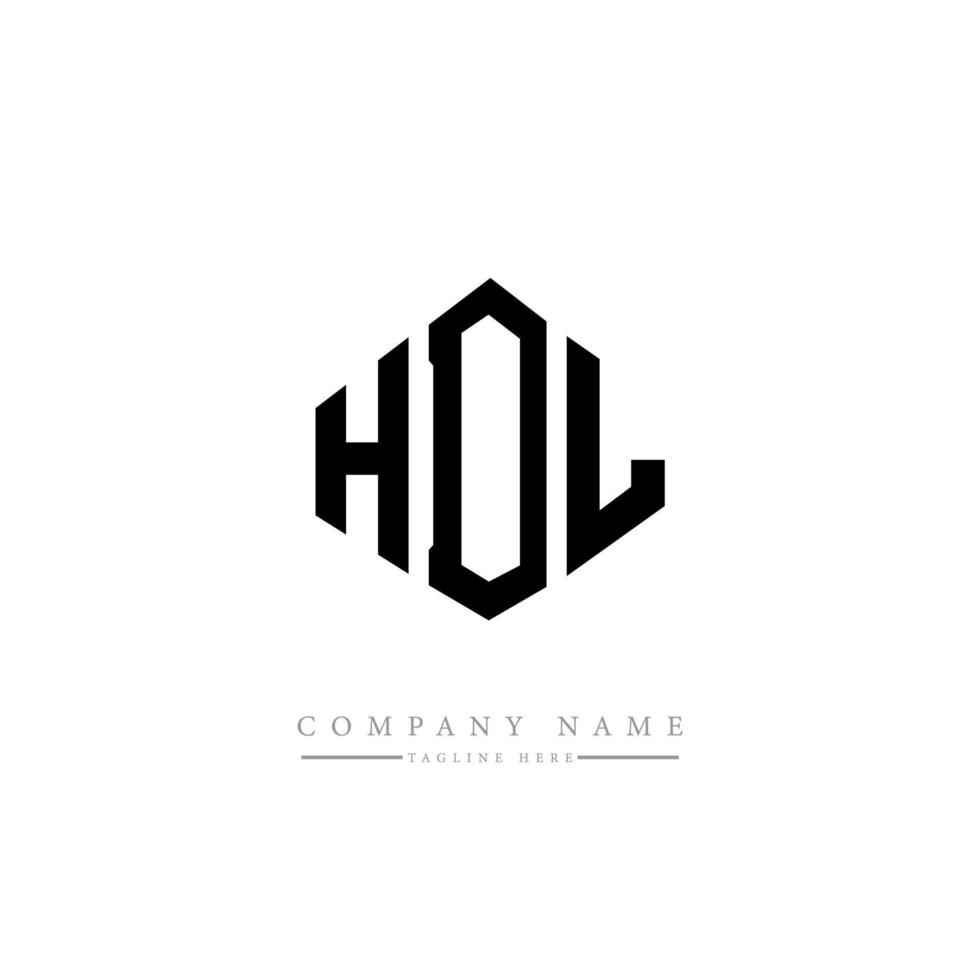 création de logo de lettre hdl avec forme de polygone. création de logo en forme de polygone et de cube hdl. modèle de logo vectoriel hdl hexagone couleurs blanches et noires. monogramme hdl, logo d'entreprise et immobilier.