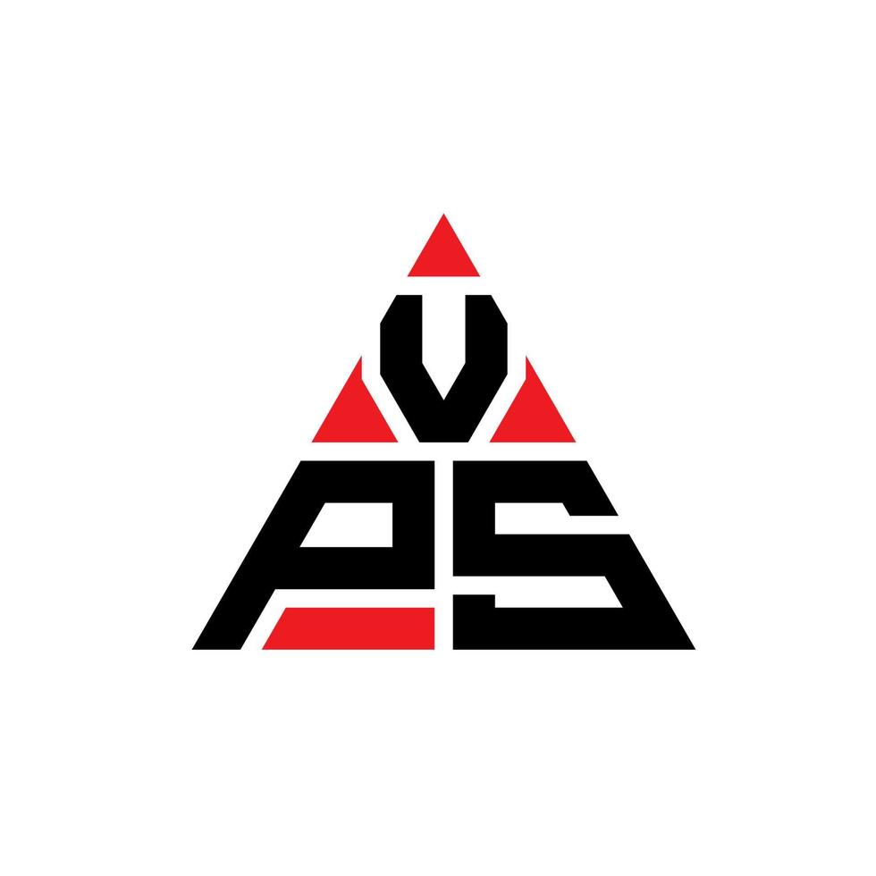 création de logo de lettre triangle vps avec forme de triangle. monogramme de conception de logo triangle vps. modèle de logo vectoriel triangle vps avec couleur rouge. vps logo triangulaire logo simple, élégant et luxueux.