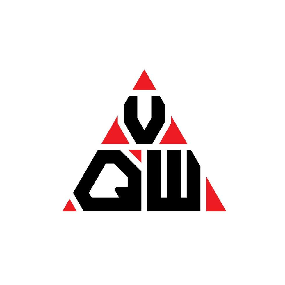 création de logo de lettre triangle vqw avec forme de triangle. monogramme de conception de logo triangle vqw. modèle de logo vectoriel triangle vqw avec couleur rouge. logo triangulaire vqw logo simple, élégant et luxueux.