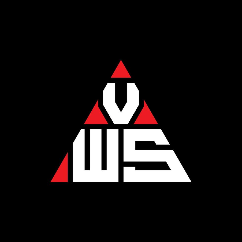 création de logo de lettre triangle vws avec forme de triangle. monogramme de conception de logo vws triangle. modèle de logo vectoriel vws triangle avec couleur rouge. logo triangulaire vws logo simple, élégant et luxueux.