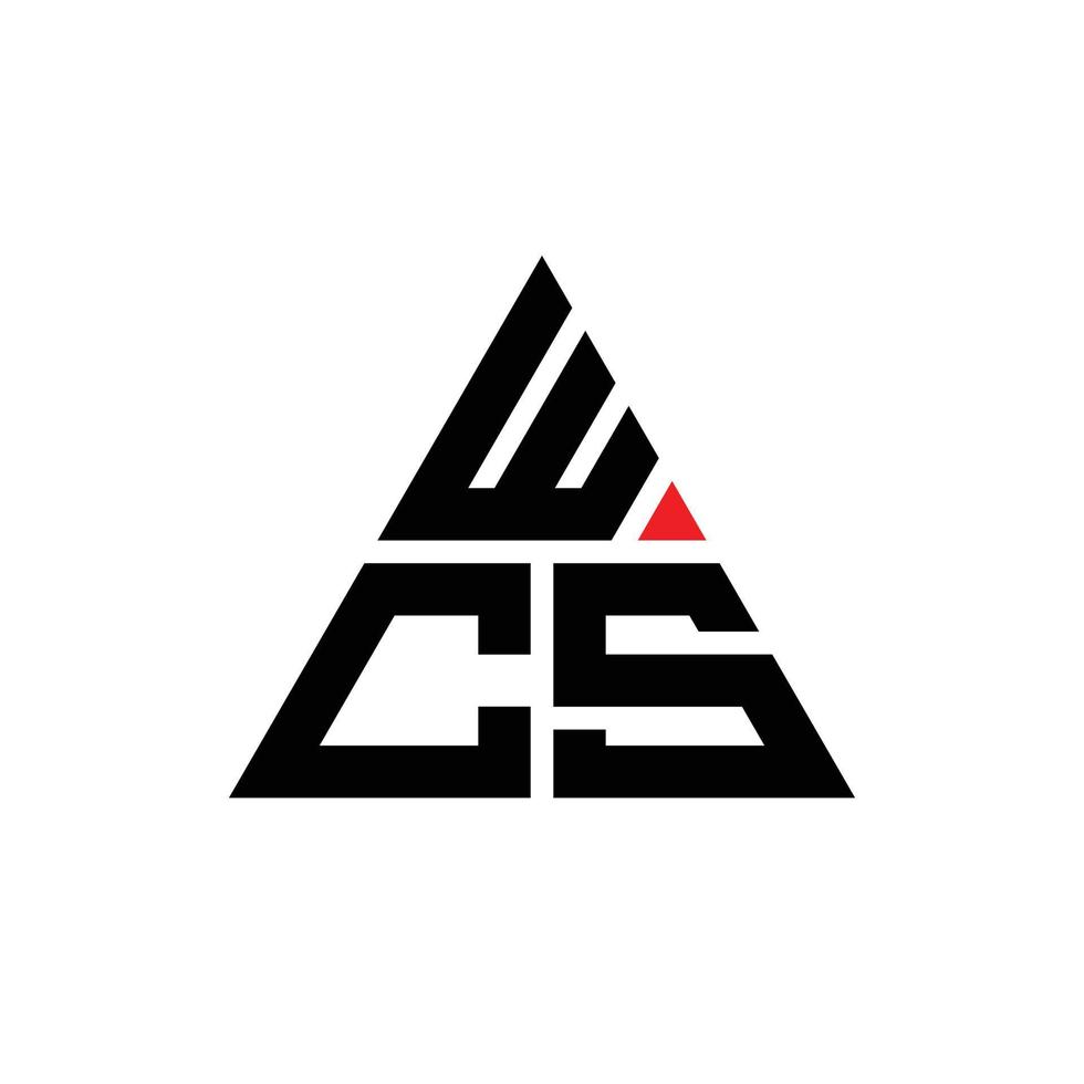 création de logo de lettre triangle wcs avec forme de triangle. monogramme de conception de logo triangle wcs. modèle de logo vectoriel triangle wcs avec couleur rouge. logo triangulaire wcs logo simple, élégant et luxueux. toilettes