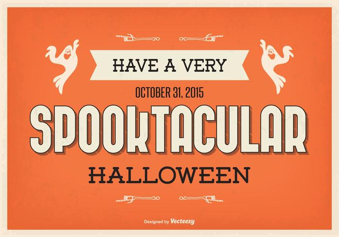 Illustration typographique de Halloween vecteur