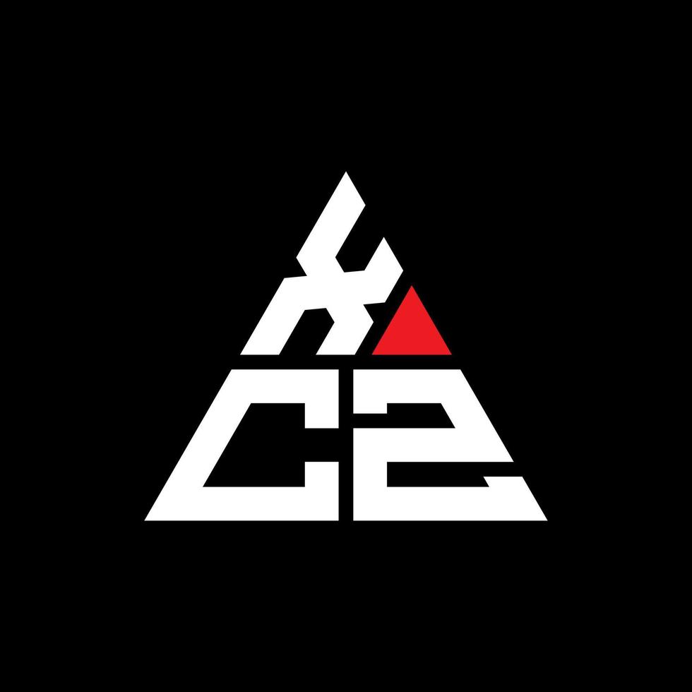 création de logo de lettre triangle xcz avec forme de triangle. monogramme de conception de logo triangle xcz. modèle de logo vectoriel triangle xcz avec couleur rouge. logo triangulaire xcz logo simple, élégant et luxueux.