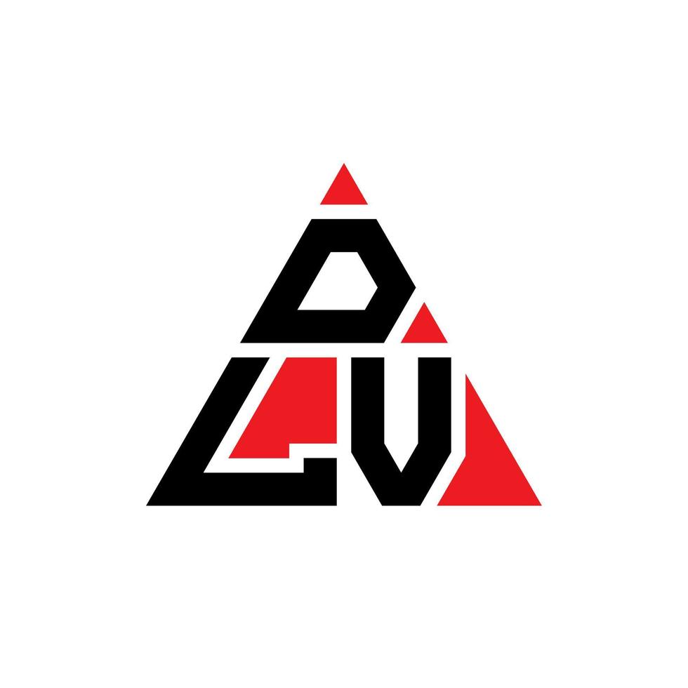 création de logo de lettre triangle dlv avec forme de triangle. monogramme de conception de logo triangle dlv. modèle de logo vectoriel triangle dlv avec couleur rouge. logo triangulaire dlv logo simple, élégant et luxueux.