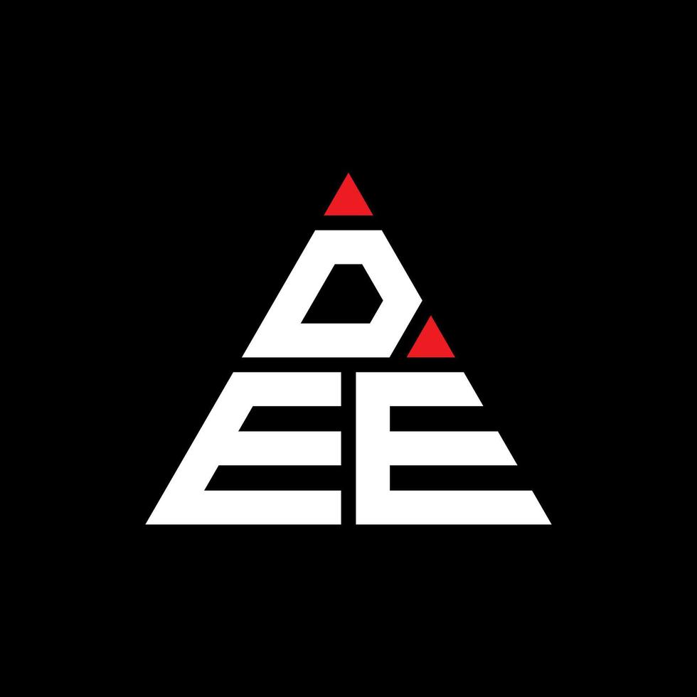 création de logo de lettre triangle dee avec forme de triangle. monogramme de conception de logo triangle dee. modèle de logo vectoriel triangle dee avec couleur rouge. dee logo triangulaire logo simple, élégant et luxueux.