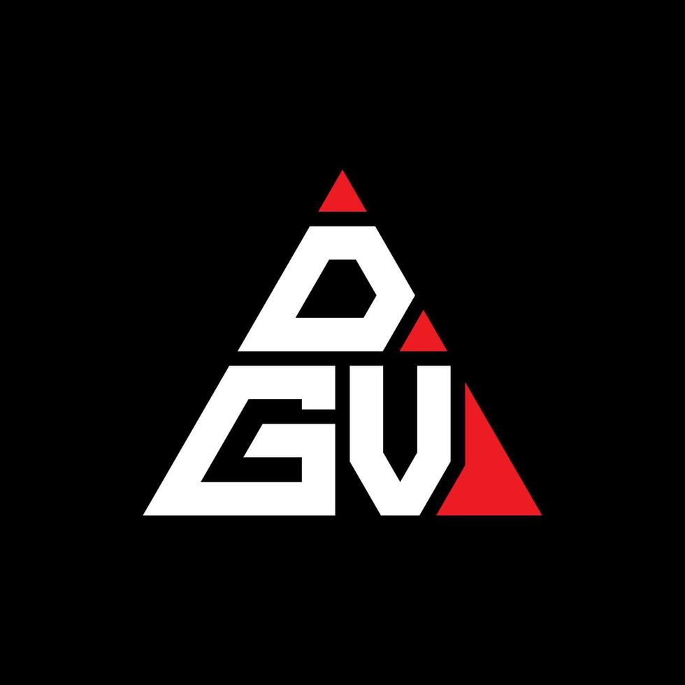 création de logo de lettre triangle dgv avec forme de triangle. monogramme de conception de logo triangle dgv. modèle de logo vectoriel triangle dgv avec couleur rouge. logo triangulaire dgv logo simple, élégant et luxueux.