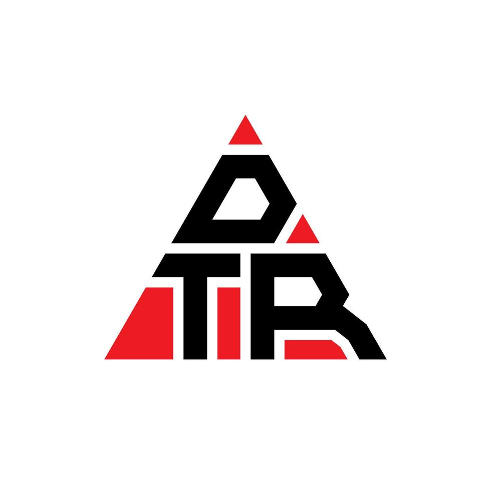 création de logo de lettre triangle dtr avec forme de triangle. monogramme de conception de logo triangle dtr. modèle de logo vectoriel triangle dtr avec couleur rouge. logo triangulaire dtr logo simple, élégant et luxueux.