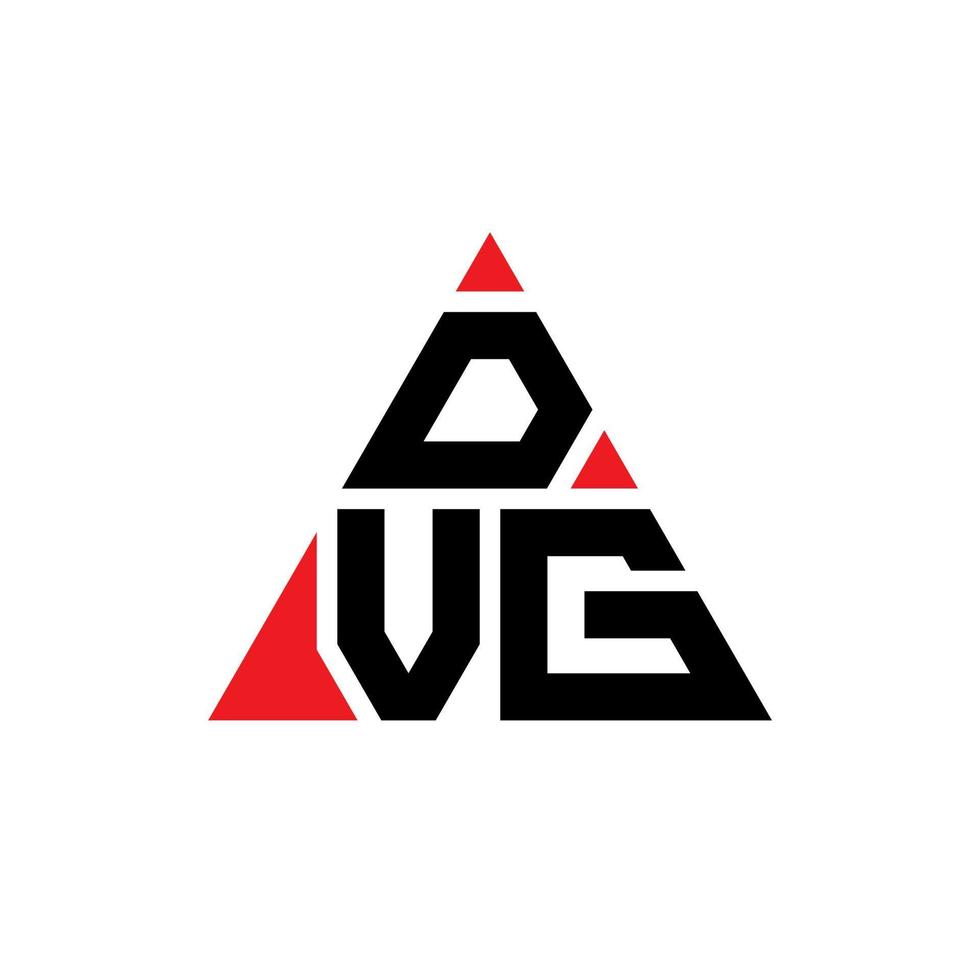 création de logo de lettre triangle dvg avec forme de triangle. monogramme de conception de logo triangle dvg. modèle de logo vectoriel triangle dvg avec couleur rouge. logo triangulaire dvg logo simple, élégant et luxueux.