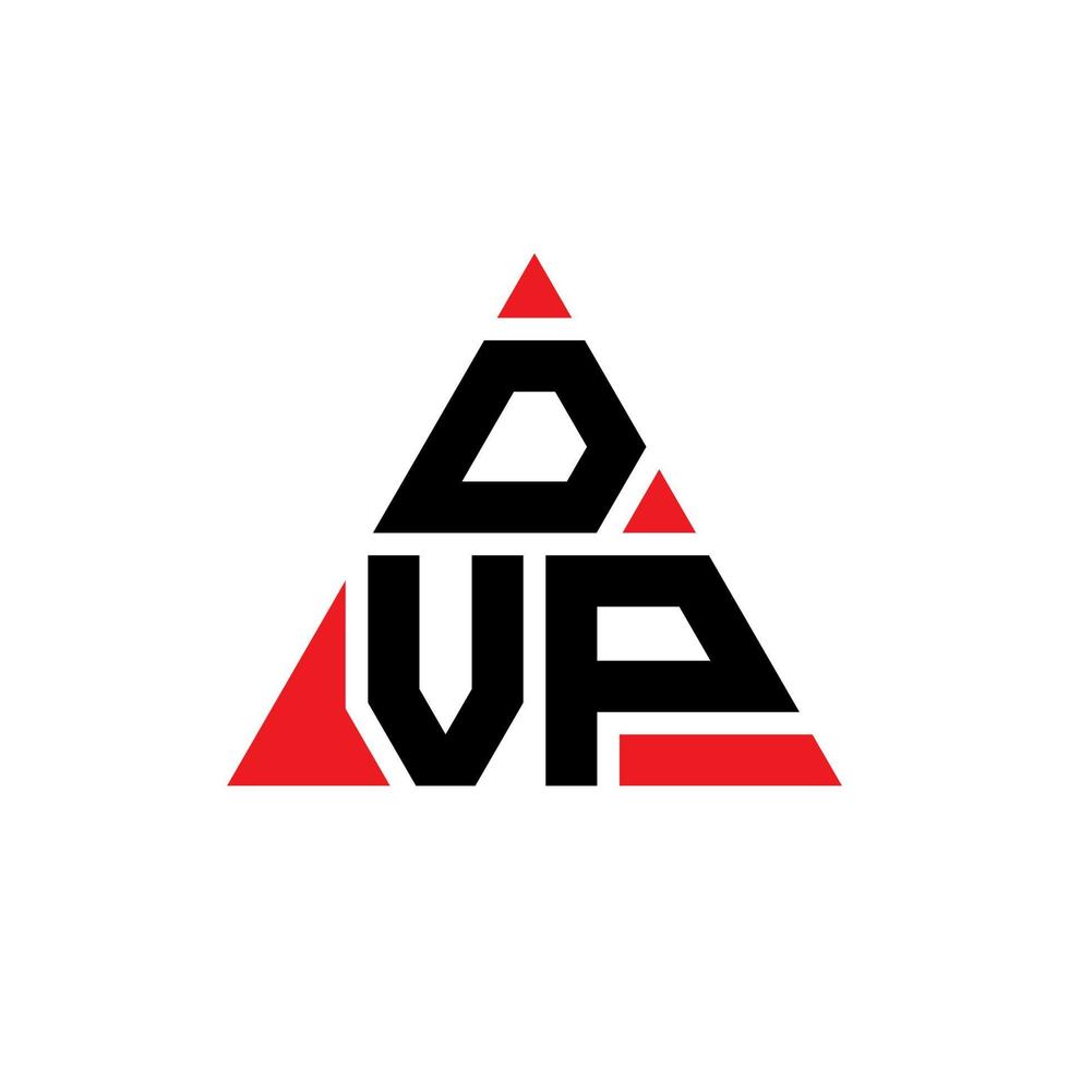 création de logo de lettre triangle dvp avec forme de triangle. monogramme de conception de logo triangle dvp. modèle de logo vectoriel triangle dvp avec couleur rouge. logo triangulaire dvp logo simple, élégant et luxueux.