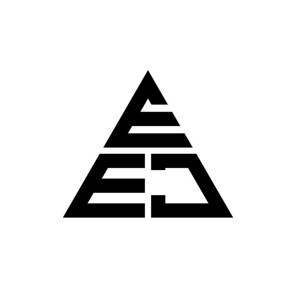 création de logo de lettre triangle eej avec forme de triangle. monogramme de conception de logo triangle eej. modèle de logo vectoriel triangle eej avec couleur rouge. logo triangulaire eej logo simple, élégant et luxueux.