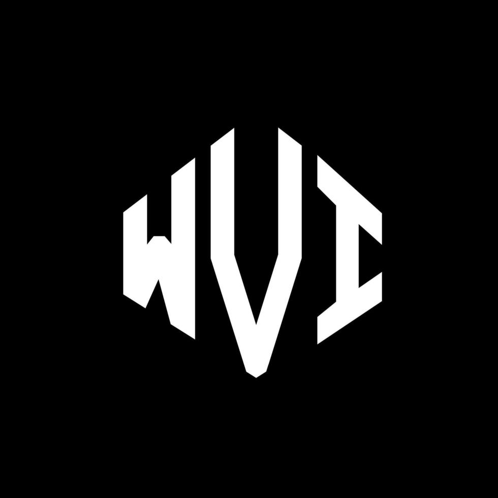 création de logo de lettre wvi avec forme de polygone. création de logo en forme de polygone et de cube wvi. modèle de logo vectoriel wvi hexagone couleurs blanches et noires. monogramme wvi, logo d'entreprise et immobilier.