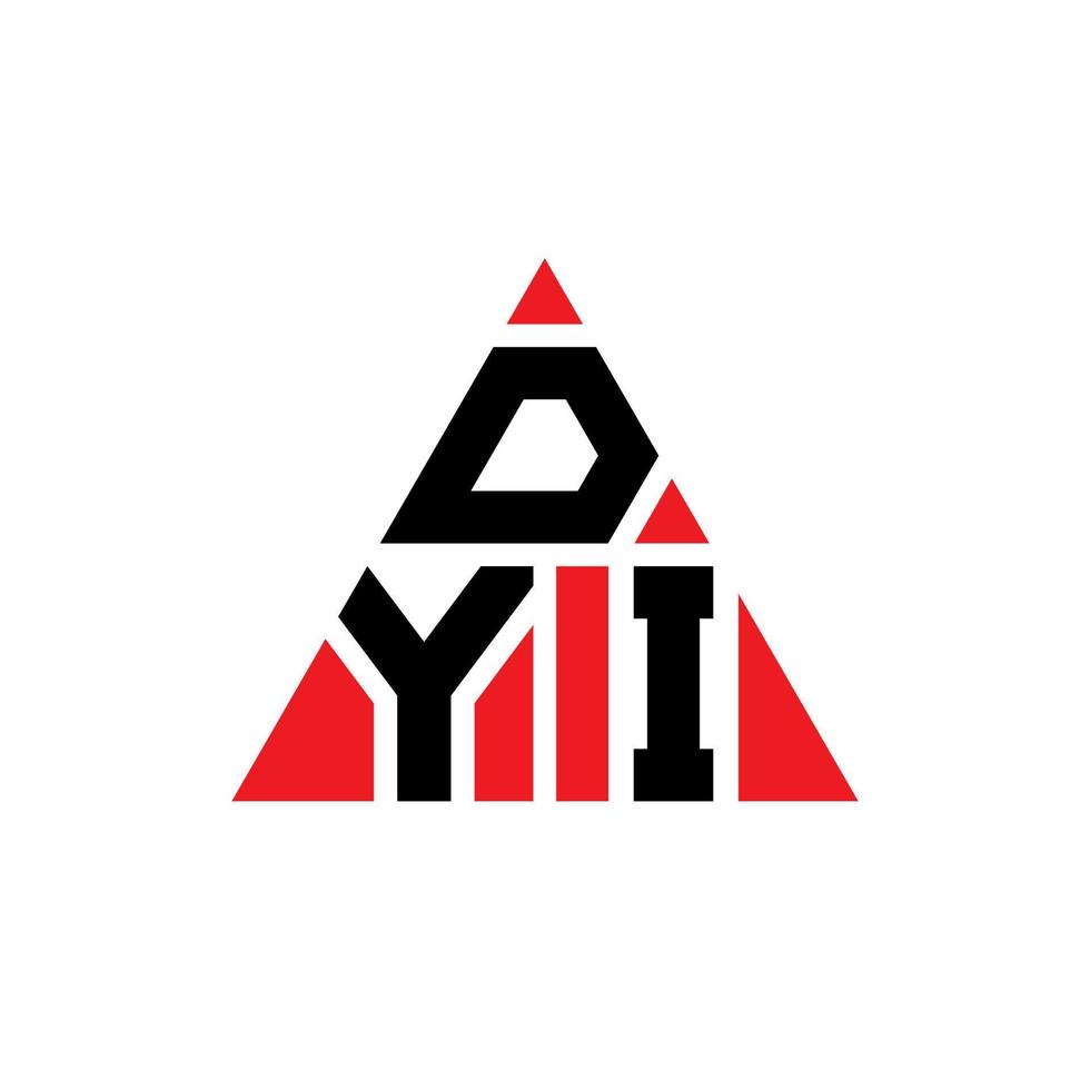 création de logo de lettre triangle dyi avec forme de triangle. monogramme de conception de logo triangle dyi. modèle de logo vectoriel triangle dyi avec couleur rouge. logo triangulaire dyi logo simple, élégant et luxueux.