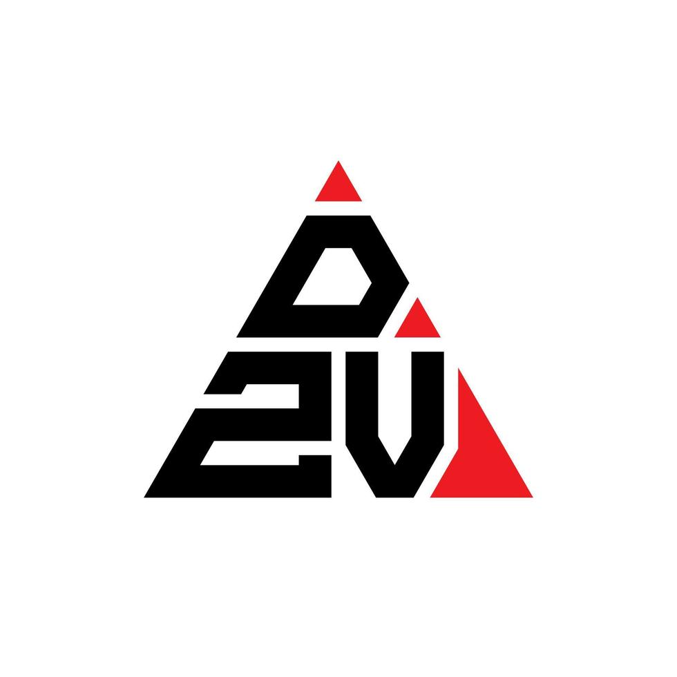 création de logo de lettre triangle dzv avec forme de triangle. monogramme de conception de logo triangle dzv. modèle de logo vectoriel triangle dzv avec couleur rouge. logo triangulaire dzv logo simple, élégant et luxueux.