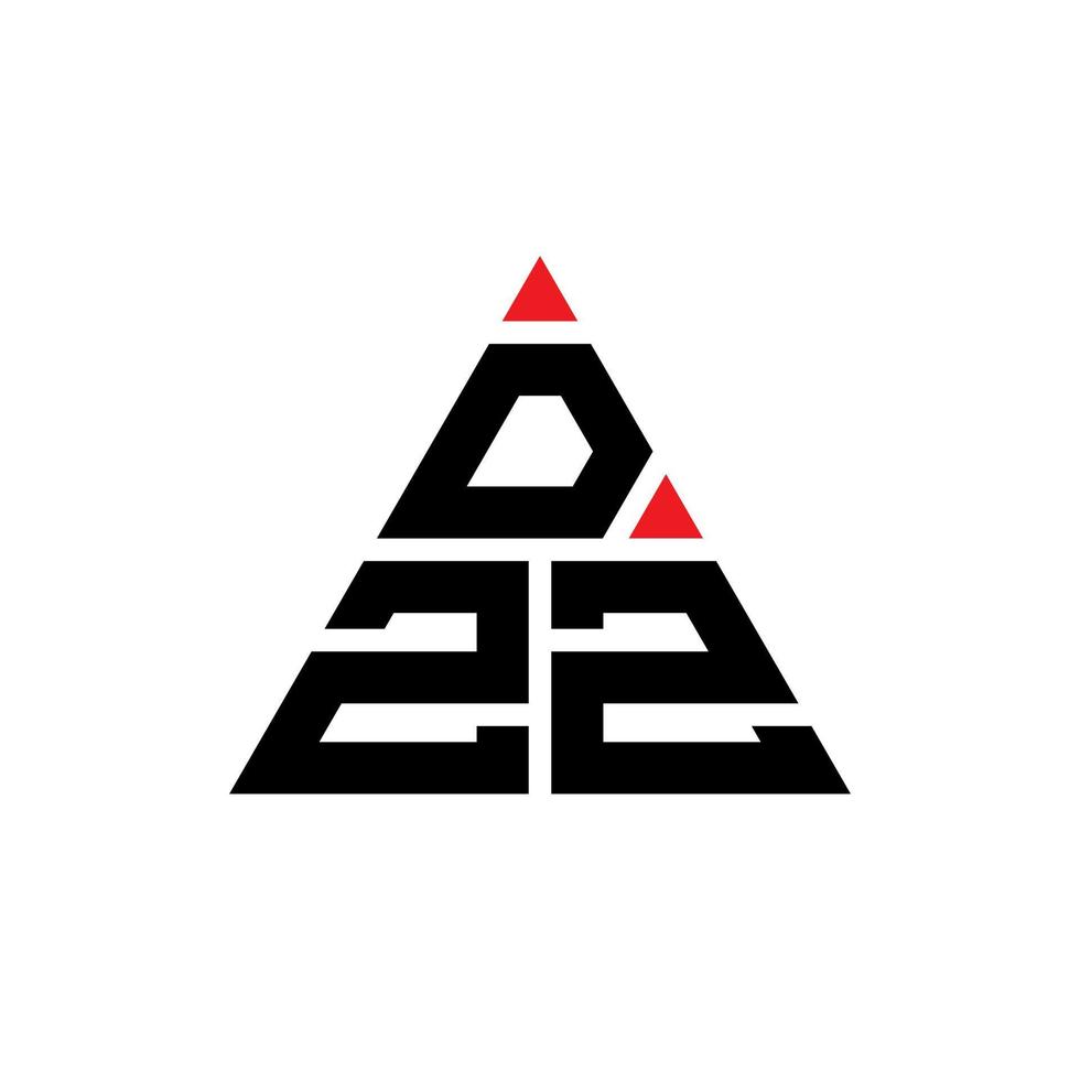 création de logo de lettre triangle dzz avec forme de triangle. monogramme de conception de logo triangle dzz. modèle de logo vectoriel triangle dzz avec couleur rouge. logo triangulaire dzz logo simple, élégant et luxueux.