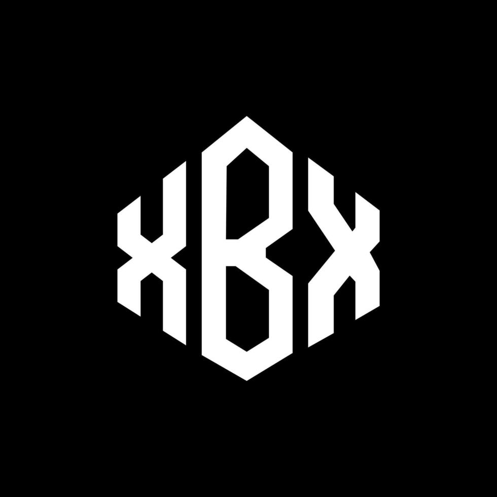création de logo de lettre xbx avec forme de polygone. création de logo en forme de polygone et de cube xbx. modèle de logo vectoriel xbx hexagone couleurs blanches et noires. monogramme xbx, logo d'entreprise et immobilier.