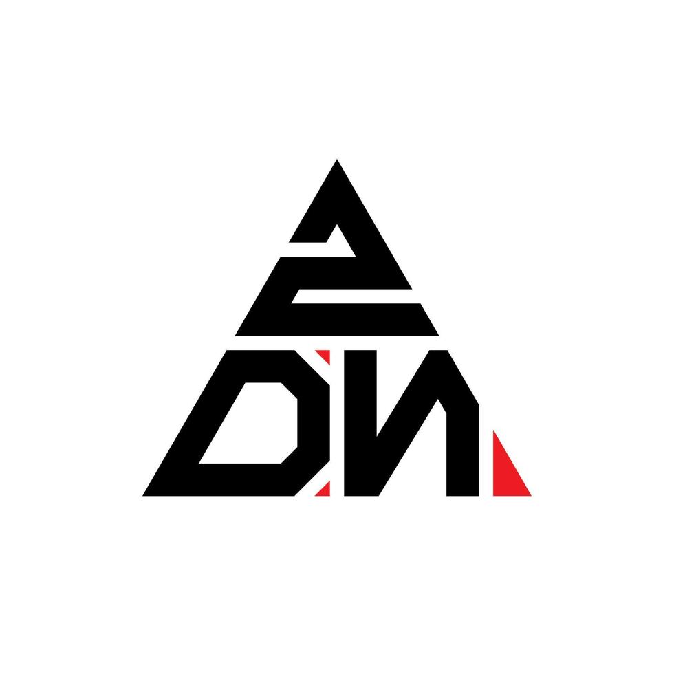 création de logo de lettre triangle zdn avec forme de triangle. monogramme de conception de logo triangle zdn. modèle de logo vectoriel triangle zdn avec couleur rouge. logo triangulaire zdn logo simple, élégant et luxueux.