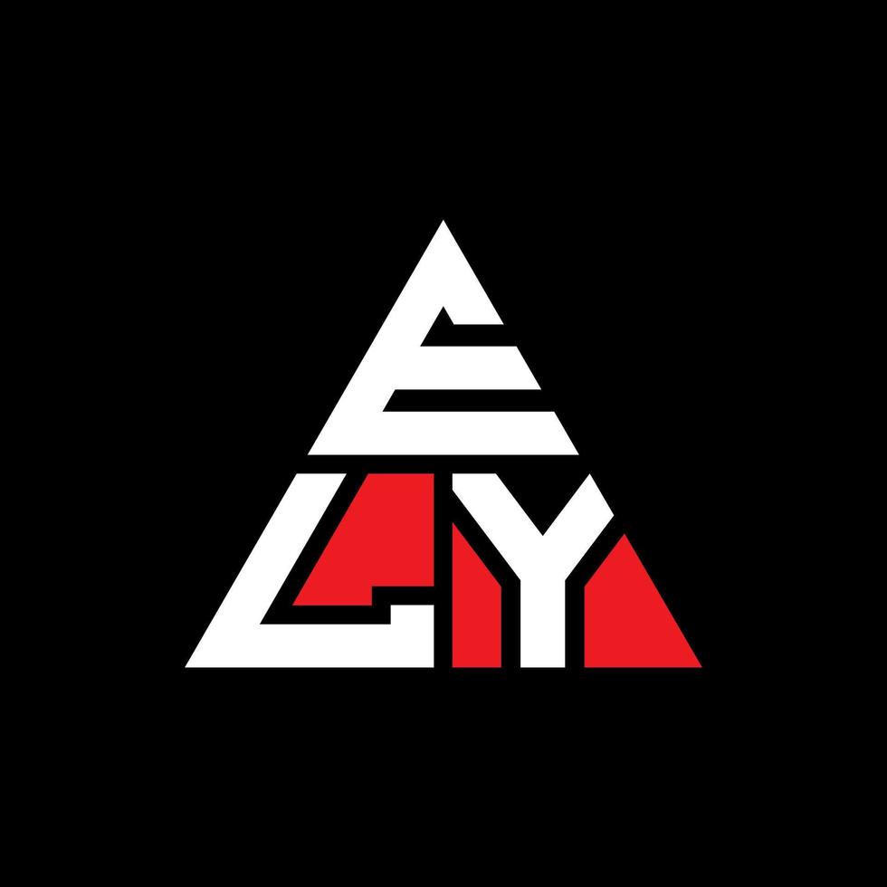 création de logo de lettre triangle ely avec forme de triangle. monogramme de conception de logo triangle ely. modèle de logo vectoriel triangle ely avec couleur rouge. ely logo triangulaire logo simple, élégant et luxueux.