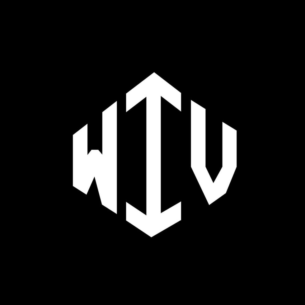 création de logo de lettre wiv avec forme de polygone. wiv création de logo en forme de polygone et de cube. modèle de logo vectoriel wiv hexagone couleurs blanches et noires. monogramme wiv, logo d'entreprise et immobilier.