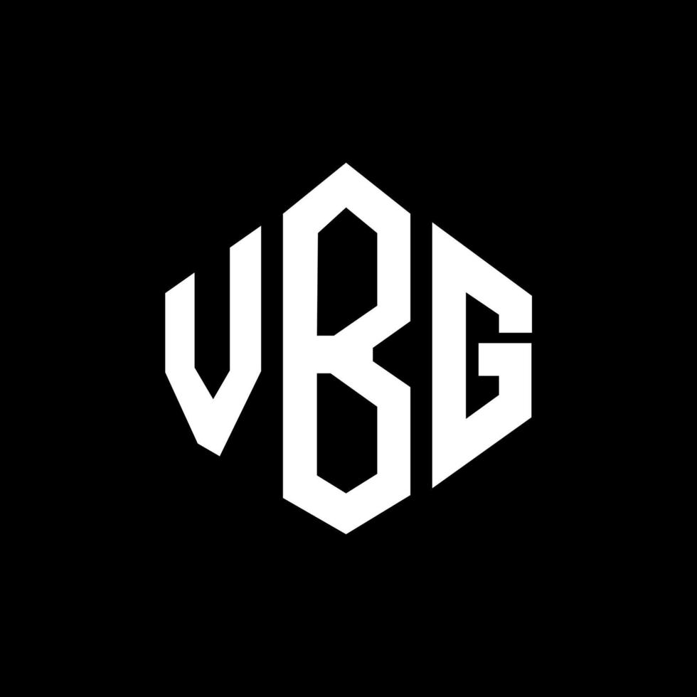 création de logo de lettre vbg avec forme de polygone. création de logo en forme de polygone et de cube vbg. modèle de logo vectoriel vbg hexagone couleurs blanches et noires. monogramme vbg, logo d'entreprise et immobilier.