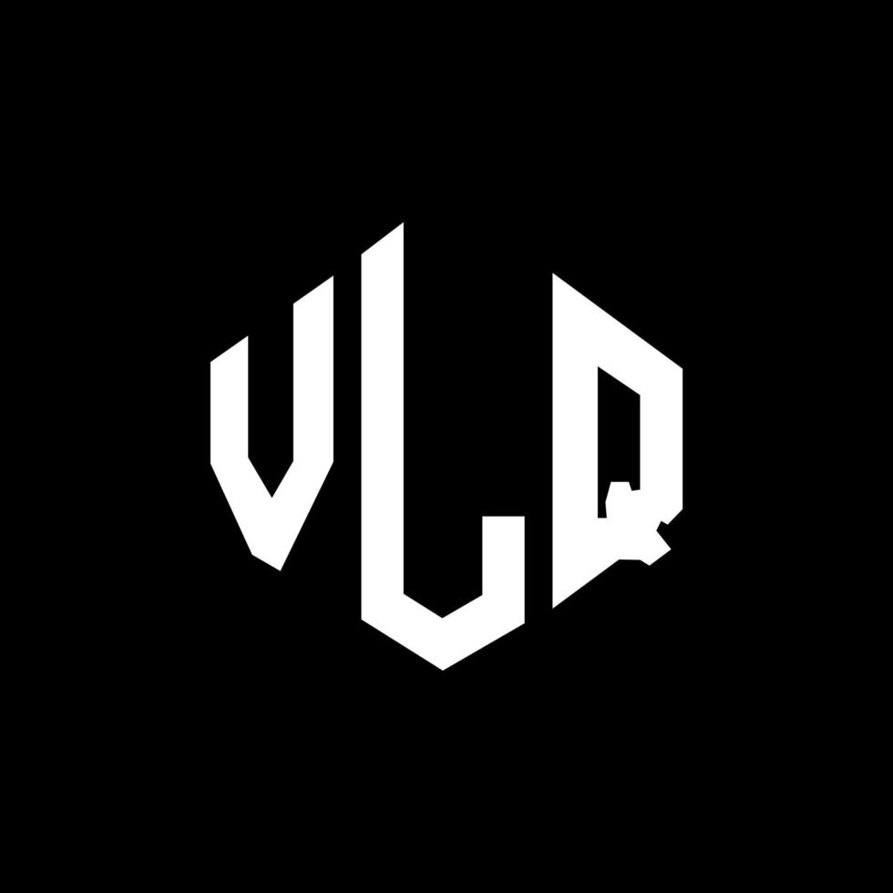 création de logo de lettre vlq avec forme de polygone. création de logo en forme de polygone et de cube vlq. modèle de logo vectoriel vlq hexagone couleurs blanches et noires. monogramme vlq, logo d'entreprise et immobilier.