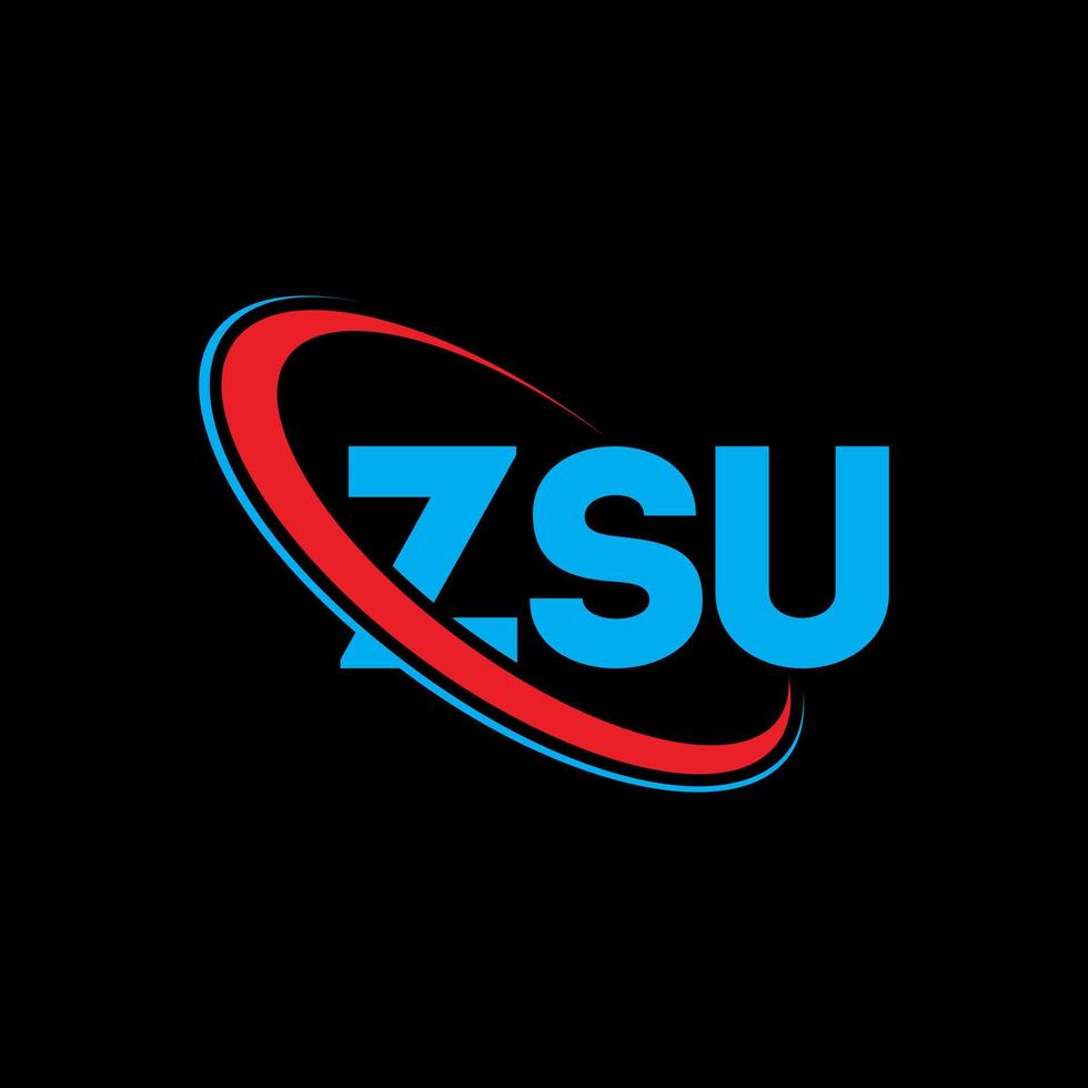logo zsu. lettre zsu. création de logo de lettre zsu. initiales logo zsu liées avec un cercle et un logo monogramme majuscule. typographie zsu pour la technologie, les affaires et la marque immobilière. vecteur
