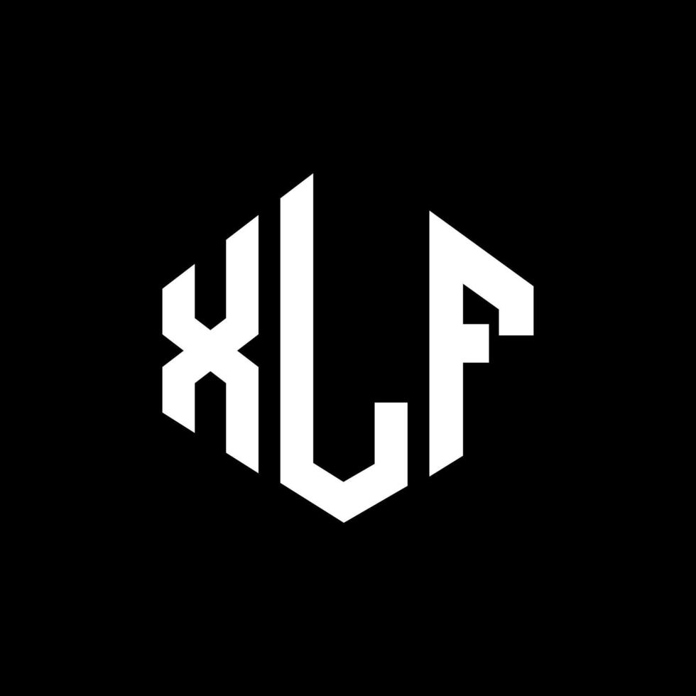 création de logo de lettre xlf avec forme de polygone. création de logo en forme de polygone et de cube xlf. modèle de logo vectoriel xlf hexagone couleurs blanches et noires. monogramme xlf, logo d'entreprise et immobilier.
