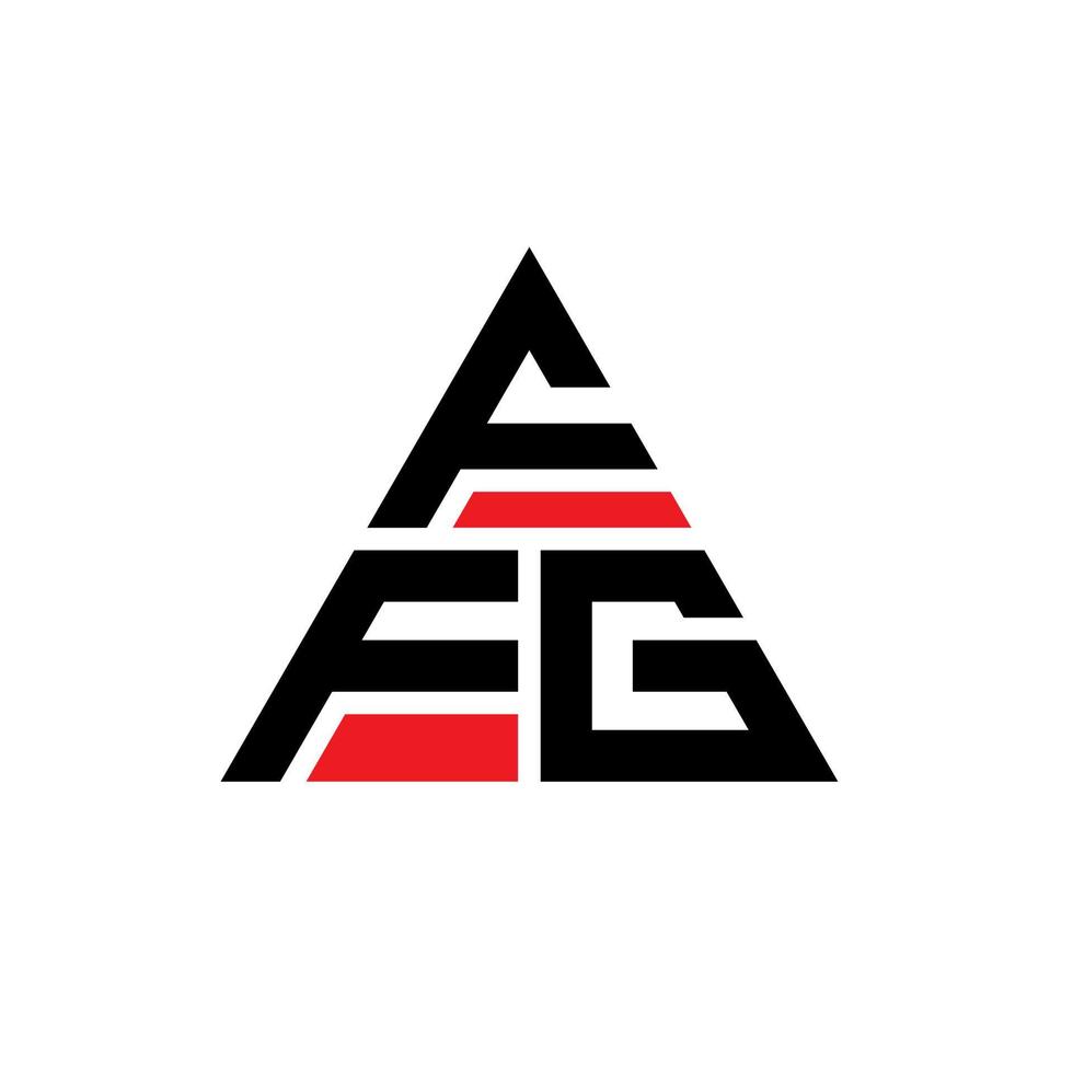création de logo de lettre triangle ffg avec forme de triangle. monogramme de conception de logo triangle ffg. modèle de logo vectoriel triangle ffg avec couleur rouge. logo triangulaire ffg logo simple, élégant et luxueux.
