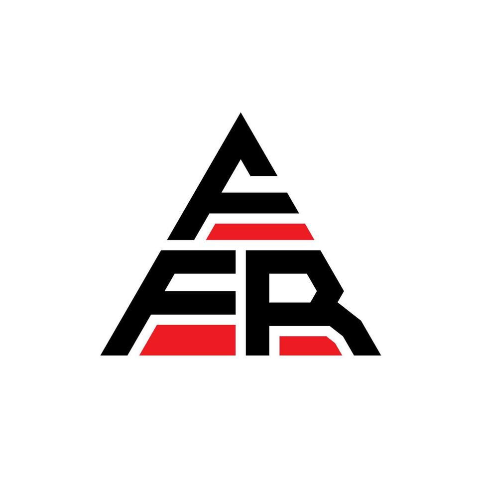 création de logo de lettre triangle ffr avec forme de triangle. monogramme de conception de logo triangle ffr. modèle de logo vectoriel triangle ffr avec couleur rouge. ffr logo triangulaire logo simple, élégant et luxueux.