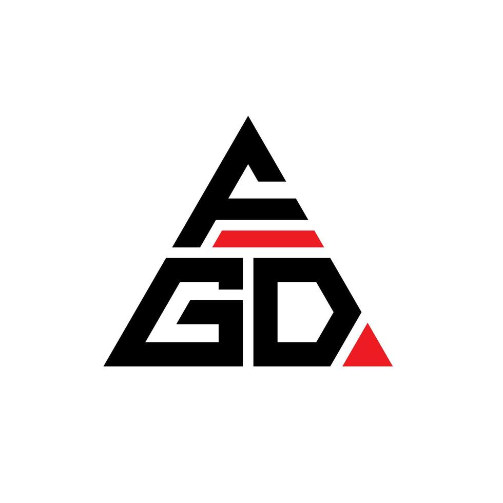 création de logo de lettre triangle fgd avec forme de triangle. monogramme de conception de logo triangle fgd. modèle de logo vectoriel triangle fgd avec couleur rouge. logo triangulaire fgd logo simple, élégant et luxueux.